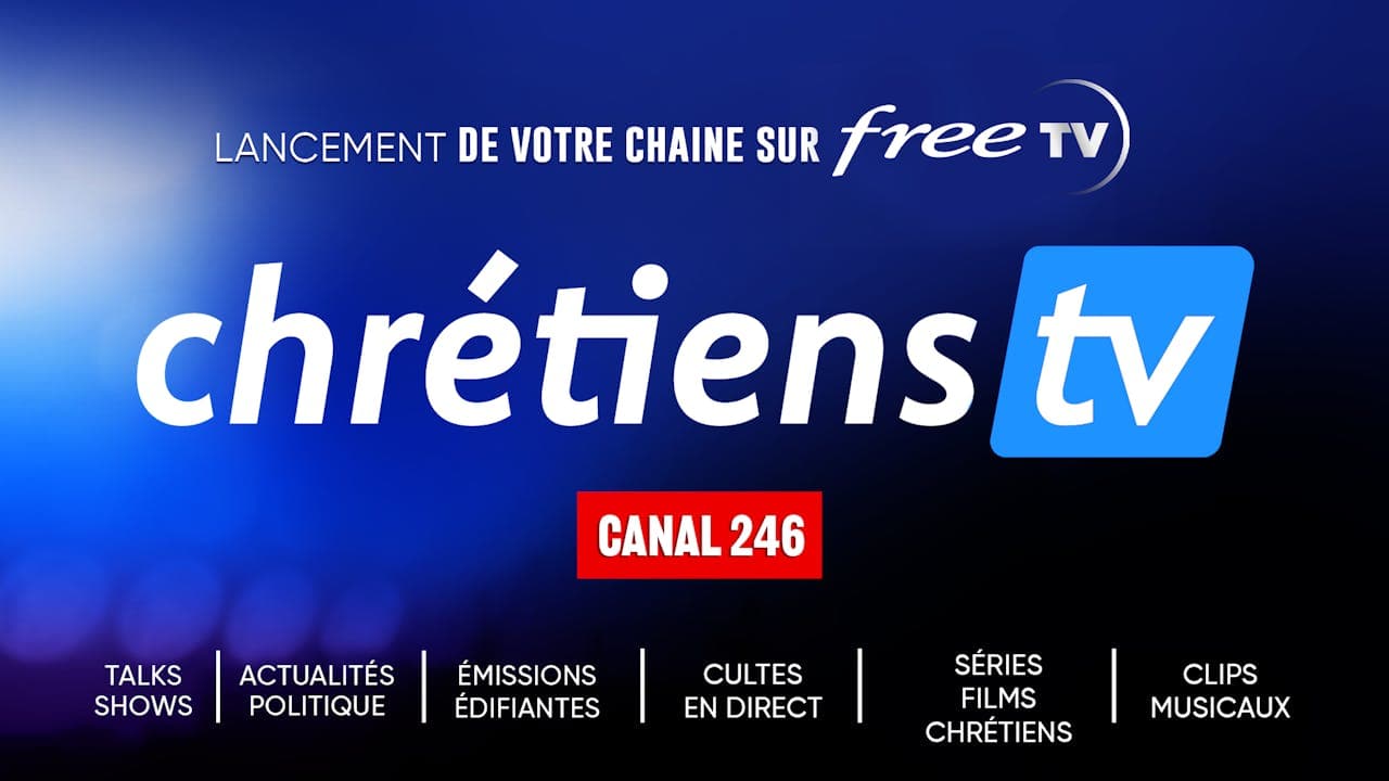Découvrez les émissions chrétiennes diffusées cette semaine à la télévision française par la chaîne protestante Chrétiens TV au canal 246 de votre Freebox.  NB: Si vous êtes responsable d’une église protestante ou évangélique, artiste ou musicien chrétien, créateurs de contenus édifiants pour la communauté chrétienne…, vous pouvez devenir partenaire de notre chaîne de télévision chrétienne en nous contactant à l'adresse admin@chretiens.info